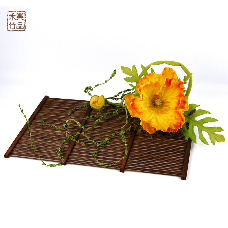 中式田园装饰竹垫摆件花瓶花器摆件家居装饰摆件1