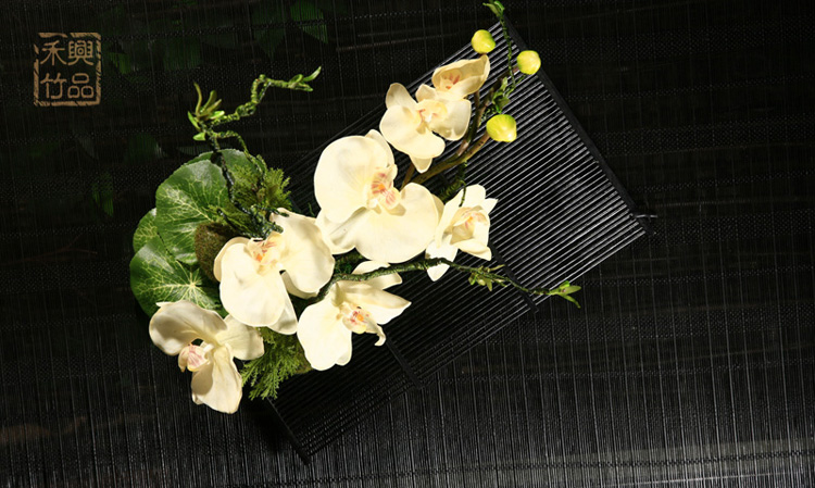 中式田园装饰竹垫摆件花瓶花器摆件家居装饰摆件3