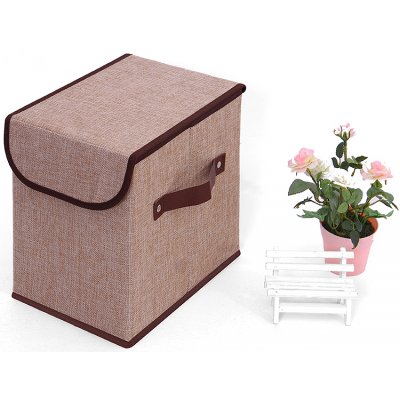 现代简约可折叠纯色麻布收纳盒 收纳箱批发 万菱购 万菱广场批发商城