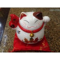 日式风生水起陶瓷招财猫储钱罐