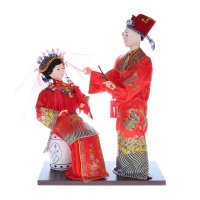 中式古典新郎新娘婚庆公仔摆设品摆件家居装饰摆件人物摆件
