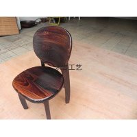 厂家直销仿古椅餐桌椅复古怀旧椅子木质圆靠背椅户外酒吧烤松木椅