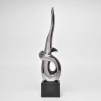 现代简约创意曲美摆件客厅装饰书房桌面陶瓷抽象造型工艺品S4028