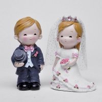 创意结婚礼物婚庆新郎新娘婚房小工艺品摆件新婚礼品树脂娃娃装饰品D238L-D238M
