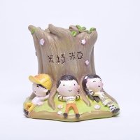 时尚创意卡通笔筒树脂工艺品新房装饰品家居摆件米拉米亚H610