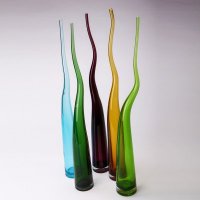 欧式彩色玻璃花瓶造型摆件结婚婚庆小口花瓶艺术家居饰品A10110