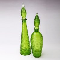 欧式简约现代时尚绿色带盖花瓶花插摆件家居客厅台面装饰品E267131360GL