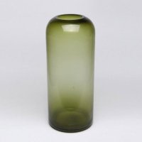 欧式家居饰品透明玻璃花瓶 现代客厅创意明绿花瓶装饰摆件 渐变绿11038