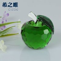 工艺摆件厂家直销 10cmK9水晶苹果欧式家居摆件装饰 创意小礼品
