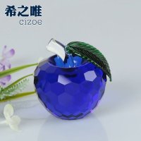 水晶工艺品 80mmK9水晶苹果厂家批发 家居饰品摆件礼品定制送礼