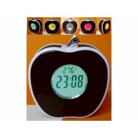现代简约苹果造型led电子时钟创意台钟