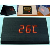 现代简约led三角木钟创意台钟，下单备注颜色