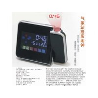 现代简约创意带背光led投影时钟台钟