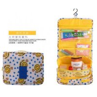 韩国可挂式印花旅行化妆包旅游洗漱包防水带挂钩旅行收纳整理包