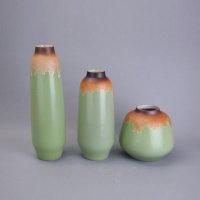 中式仿古高档陶瓷装饰花瓶摆件 创意绿色花瓶花器 时尚家居陶瓷饰品工艺品摆件BT-3-1