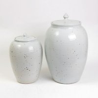 高温陶瓷工艺品陶瓷罐摆件中国风软装配饰7016A/B