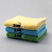 韩国进口家居用品小黑猫毛巾 卡通图案吸水性超强毛巾 100%纯棉毛巾 8805123795848