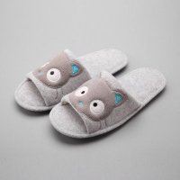 韩国进口棉美猫拖鞋 可爱卡通图案珊瑚绒内里棉拖鞋 防滑舒适拖鞋 8809354700565