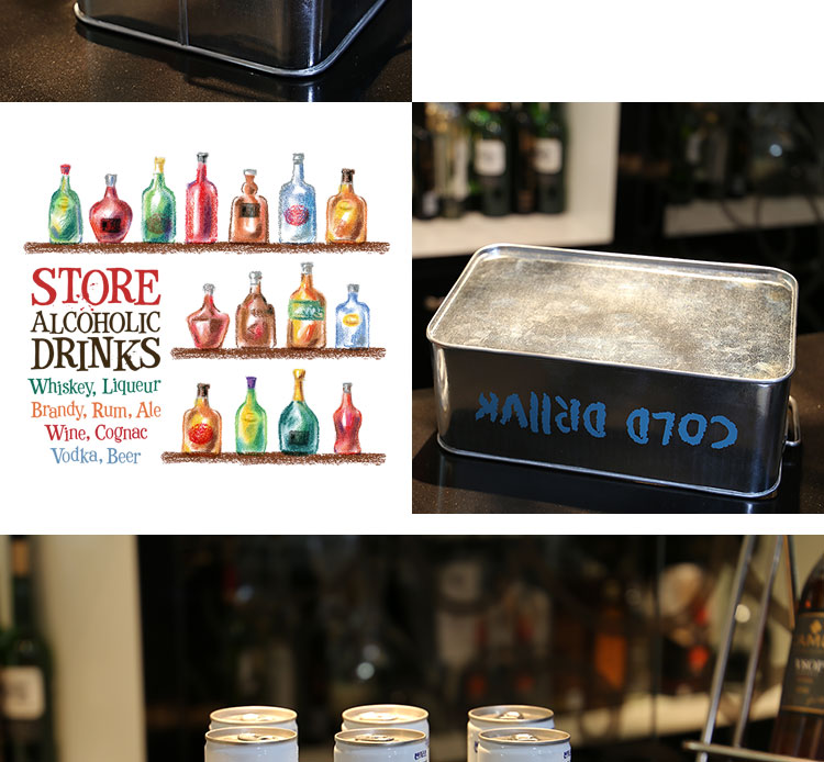 开利 新款铁艺欧式原色冰酒冷饮饮料提篮KTV酒店聚餐啤酒六格酒3