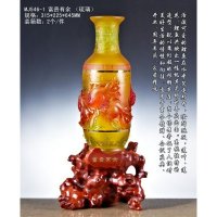 高档次的家居饰品富贵有余花瓶摆件天然合成树脂