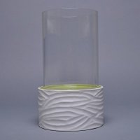 简约现代陶瓷烛台白色（大）RP-TCH6009