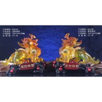 集美精品特色时尚风格家居装饰品大招财聚财对辟邪（琉璃）精致精品摆设摆件