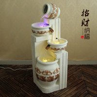 厂家直销树脂假山流水工艺品，龙池欧式流水喷泉型号Q39022