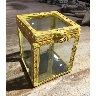 欧式复古透明玻璃特色方型饰品盒-小R45207