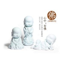 中式传统工艺青釉佛像摆件人物摆件家居装饰摆件