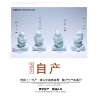 中式传统工艺青釉仕女书契摆件人物摆件家居装饰摆件