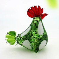 西式典雅精致琉璃小鸡摆件适合客厅组合柜间厅柜书房乔迁商务礼品家居装饰摆件动物摆件