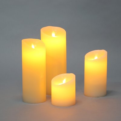 LED电子蜡烛 直径7.5厘米 圆柱形摇摆蜡烛灯 婚庆工艺品蜡烛灯仿真led电子蜡烛批发