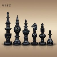 欧式复古风格树脂国际象棋摆件家居装饰摆件