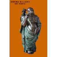 中式辟邪镇宅铜制布袋罗汉摆件家居风水装饰开业礼品
