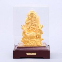 中式风水绒沙金工艺摆件 T435