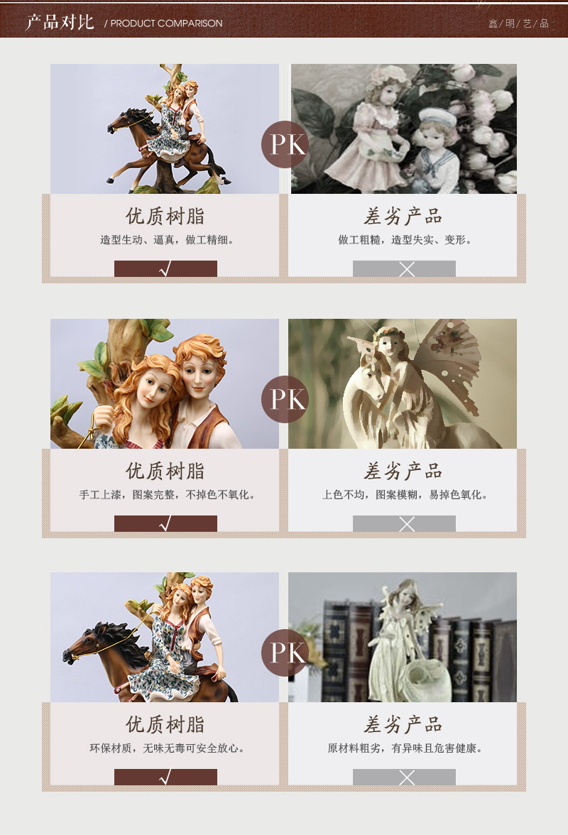 欧式简约天真童趣魔方男孩树脂摆件 可水洗不掉色装饰摆件 家居装饰摆设工艺品 24606