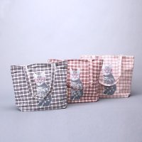 简约可爱单肩挎包 时尚便捷手提袋环保袋 棉麻料便携收纳袋 OO38