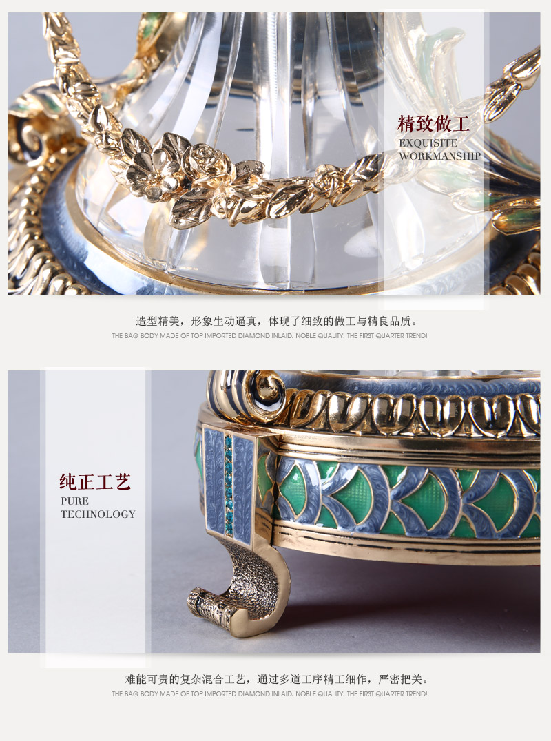 欧式复古普罗旺斯花瓶插花器 彩色高档家具饰品摆件 PLWSHP6
