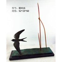 西式现代铜制燕返造型摆件家居装饰摆件动物摆件