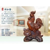 集美精品时尚家居饰品花梨木风水摆件-吉祥如意鸡造型摆件