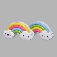 卡通彩虹小夜灯LED光控声控床頭燈插电感应灯具乖乖/俏皮表情七彩婴儿卧室遥控开关TW-L0502