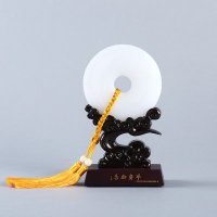 时尚家居饰品天然玉扣平安如意玉扣工艺品摆件阿富汗玉扣摆件009