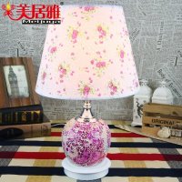 厂家批发欧式简约卧室新奇创意马赛克布艺学生学习香薰台灯BY1355