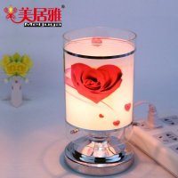 厂家批发精油熏香灯玻璃工艺礼品灯浪漫玫瑰实用七夕情人节礼物G0632