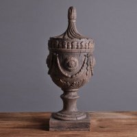 LOHAS样板房软装饰品陈列道具 树脂装饰品摆件美式复古褐色桌面摆设LF4014001