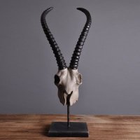 LOHAS美式仿真高档树脂家饰摆件卡瓦系列罗马复古羚羊头摆件LF4014016