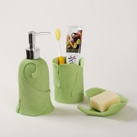 地中海风格法式田园  杏叶砂岩卫浴套装 浴室洗漱套件 商务礼品 新婚乔迁礼品605