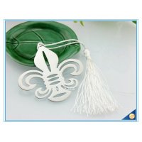 高档文具用品 创意欧式婚礼赠品 金属不锈铁鸢尾花流苏书签 促销礼品