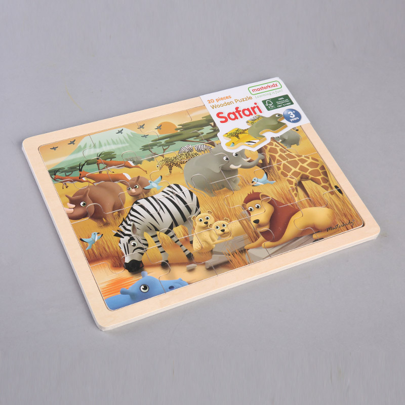 20片拼图玩具木质拼图 积木玩具 野生动物1