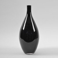 欧式手工玻璃花瓶花器黑色创意礼物乔迁家居摆件软装装饰品4021-BK